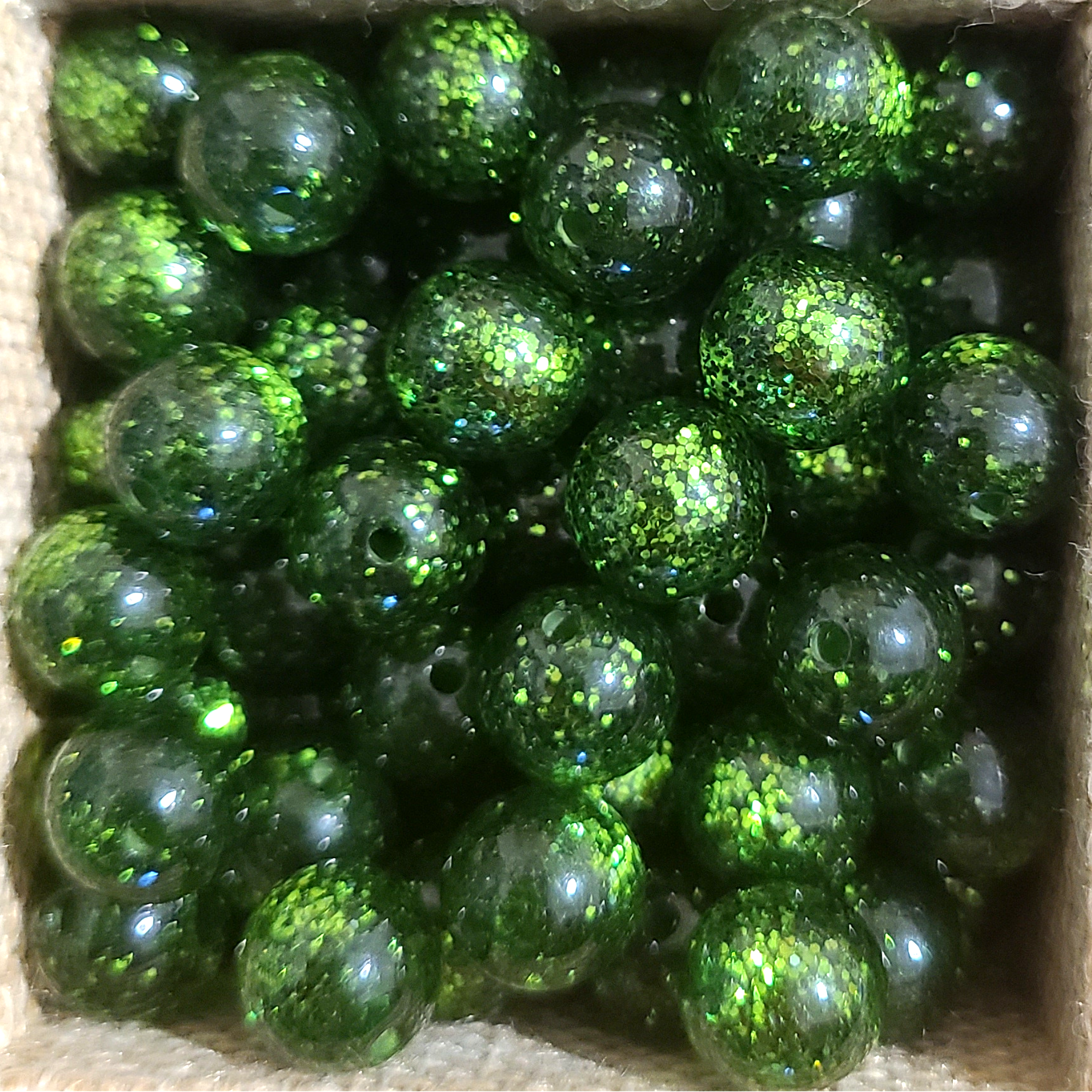 ARTSHOP Boules Glitters 1016 perle ronde émeraude 10mm x1