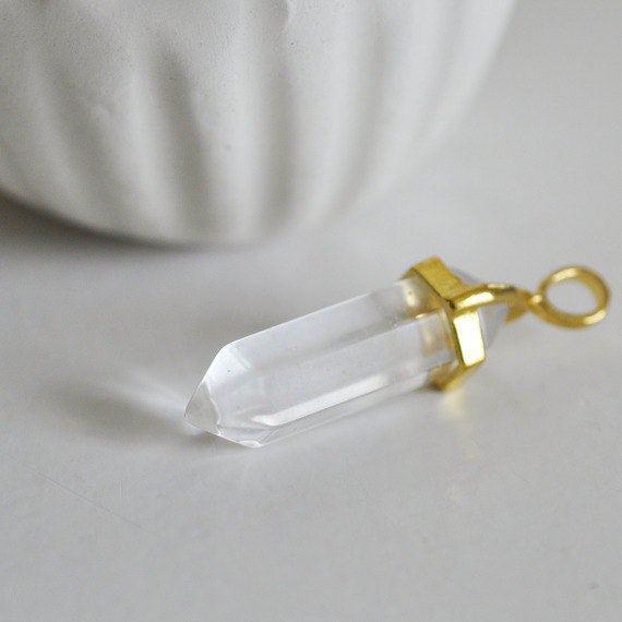 Gingerlily Pendentifs pointe cristal transparent 40mm