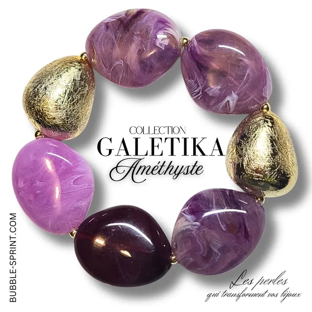 ARTSHOP Galetika kit bracelet Améthyste complet