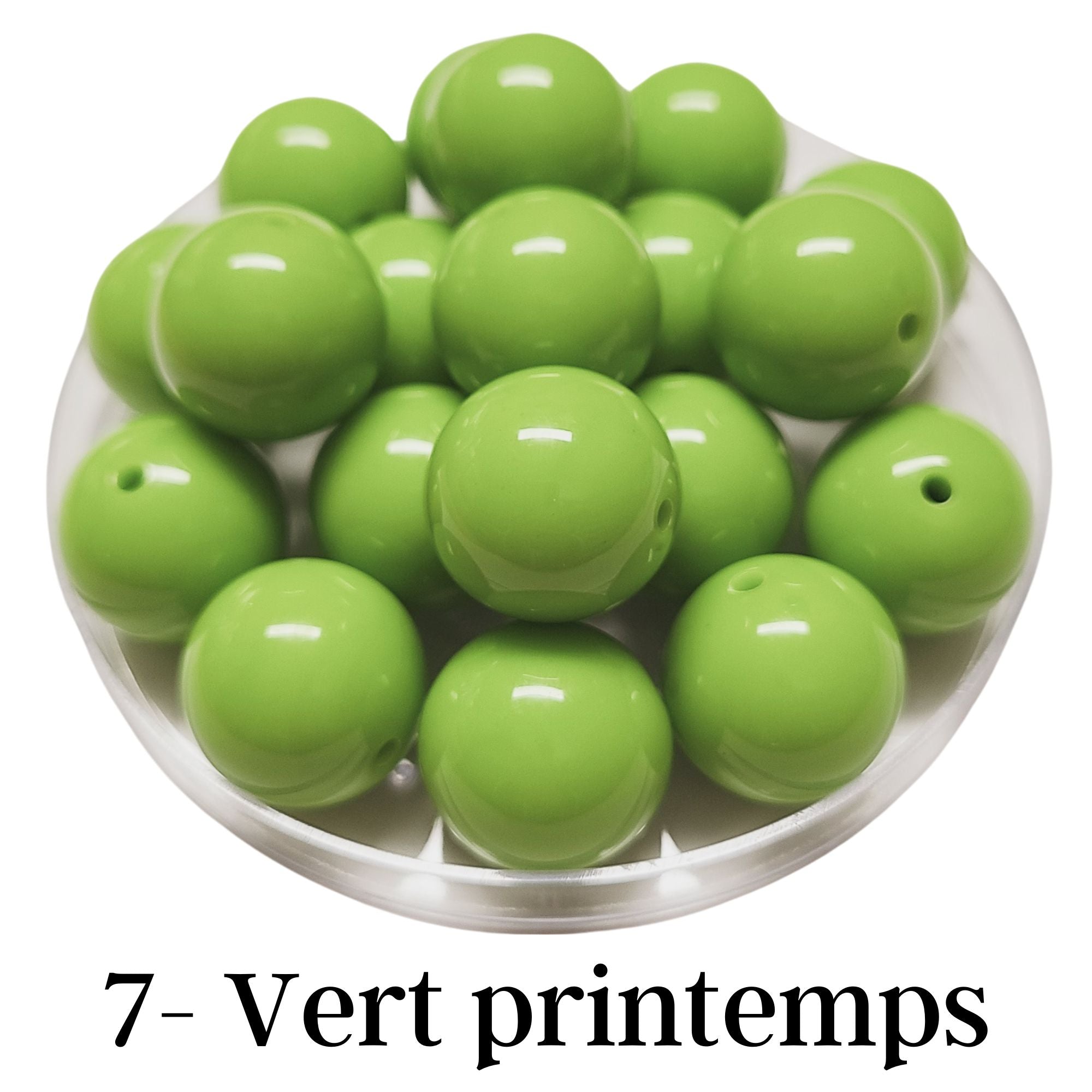 ARTSHOP Boules 20MM n7 perle acrylique Vert printemps x10 brillant