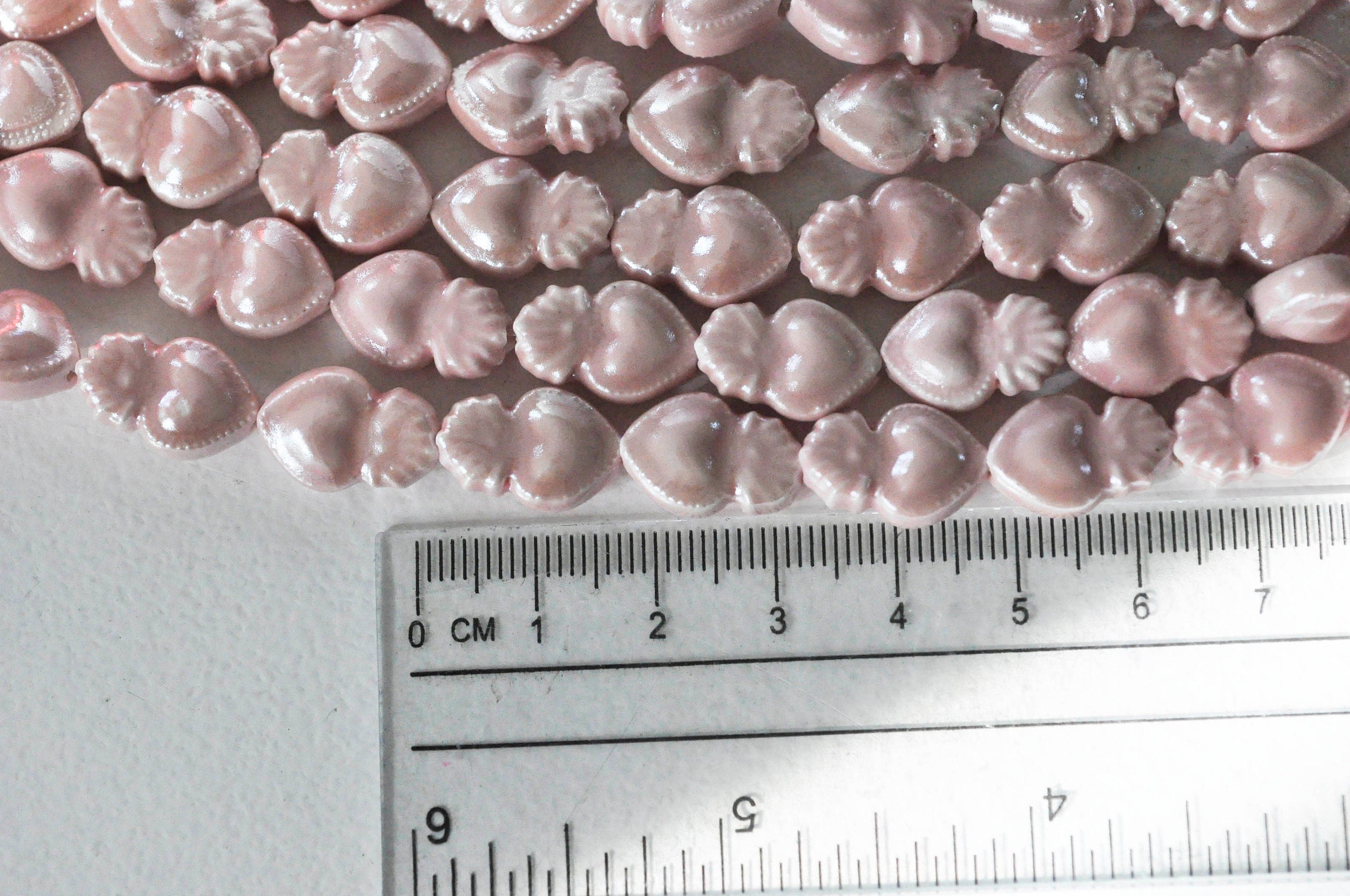 Gingerlily Perles pour bijoux DIY cœur G4587 porcelaine rose 16mm x20