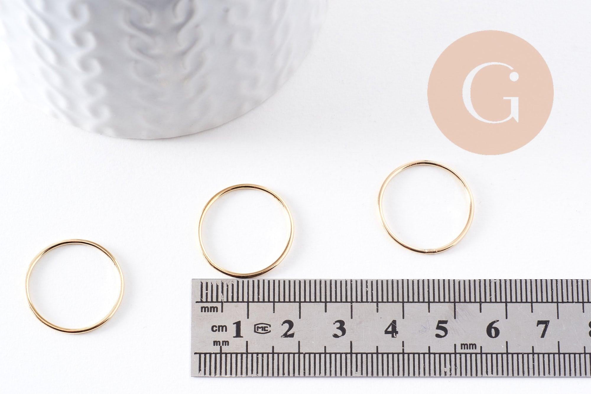 Gingerlily Apprêts bague alliance fine gold-filled taille 7