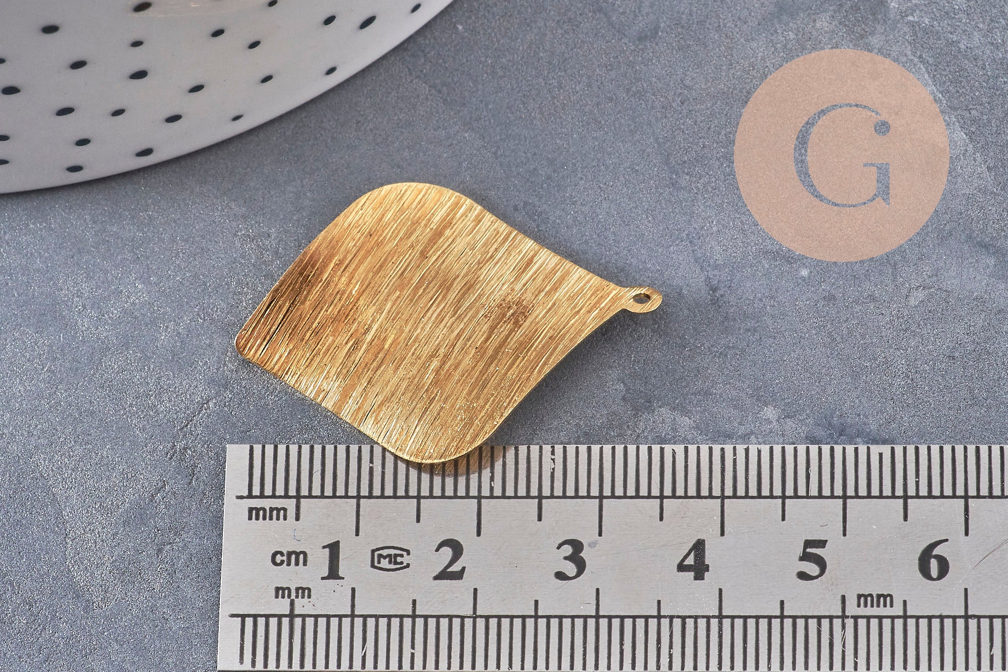 Gingerlily G10964 pendentif losange laiton brut x2