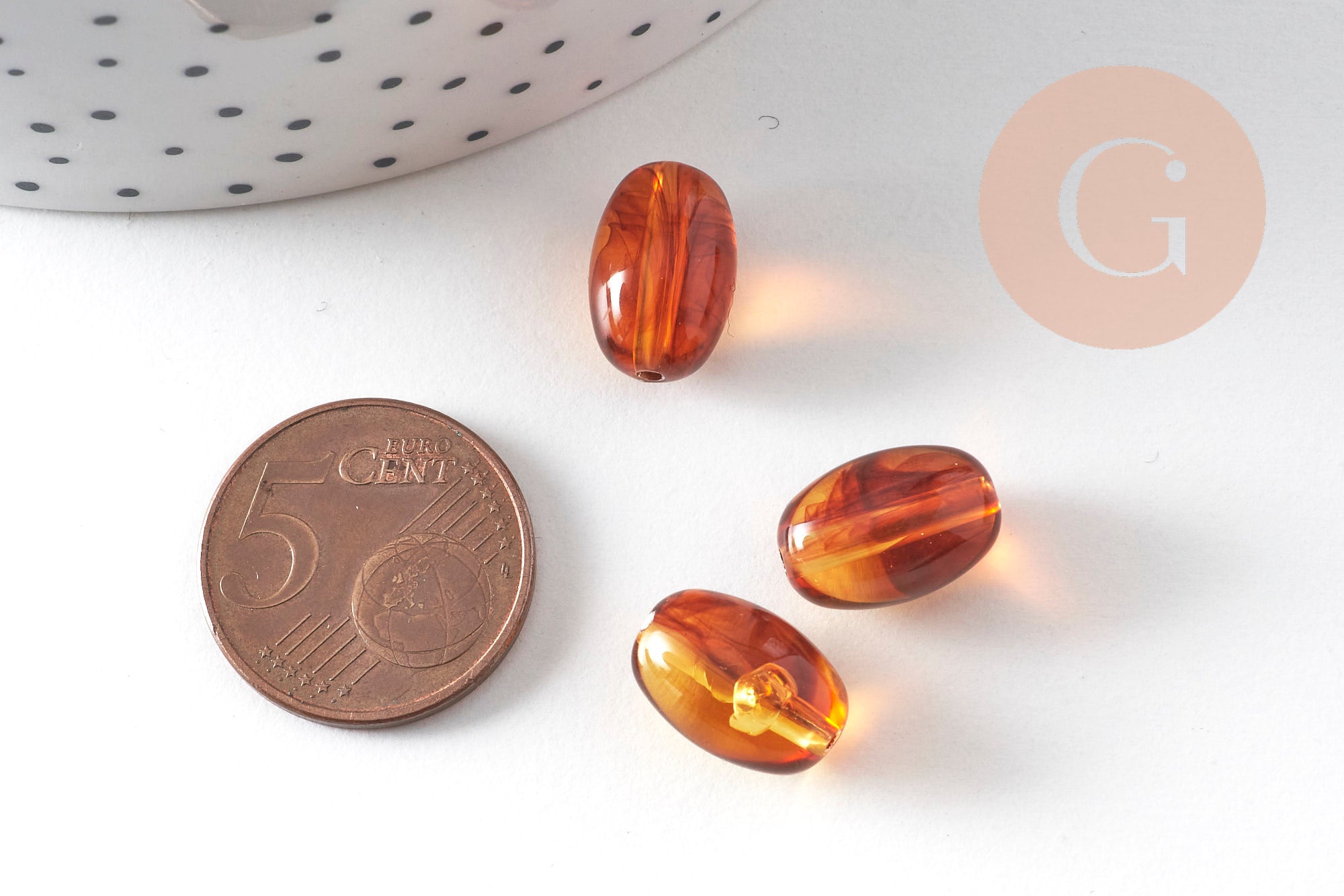 Gingerlily Perles Ambre G10998 perle ovale 14mm x10