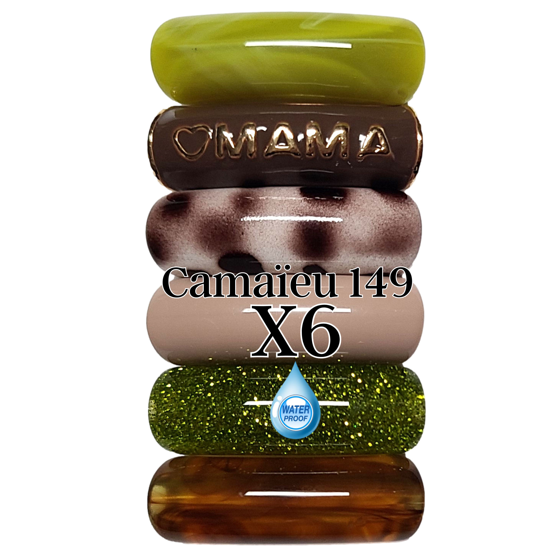 ARTSHOP Camaieux 149 tubes incurvés perles marron lot 6