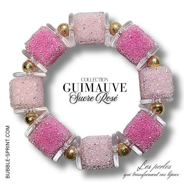 ARTSHOP Bijoux en KITS Guimauve kit bracelet Sucre Rosé
