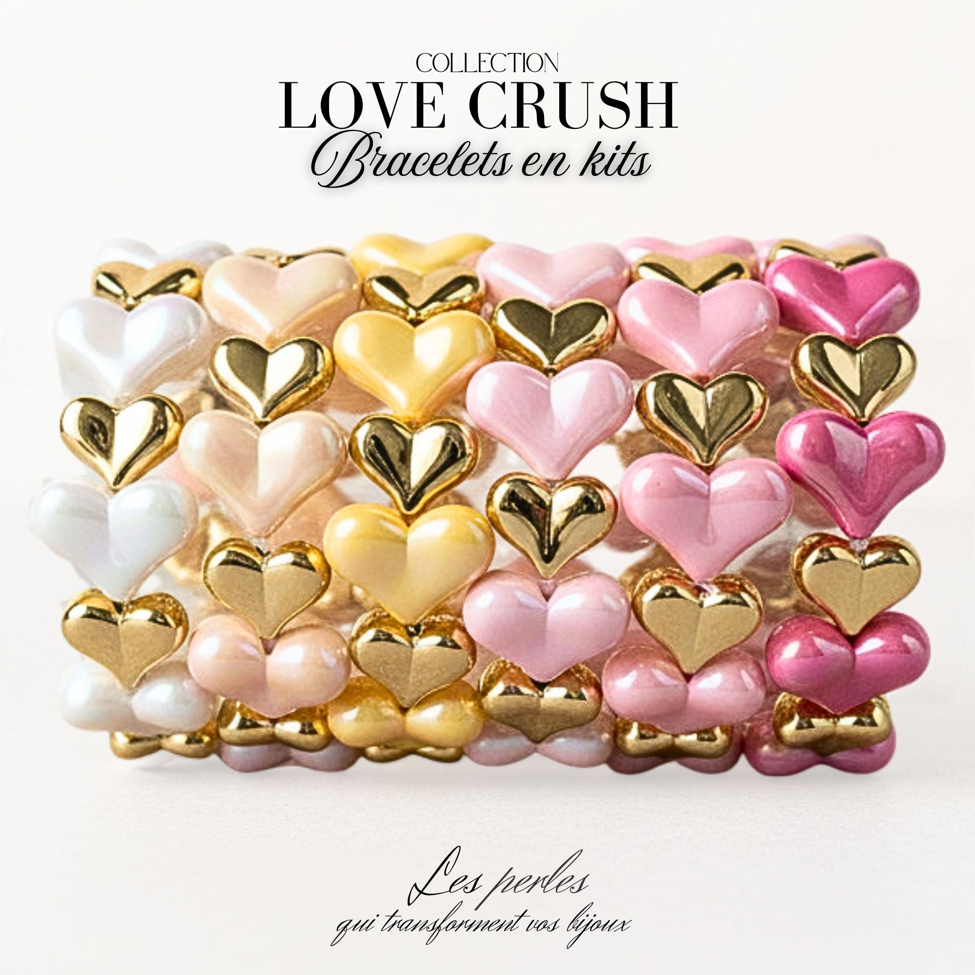 ARTSHOP Love Crush Kit Bracelet Citron Cœurs Dorés