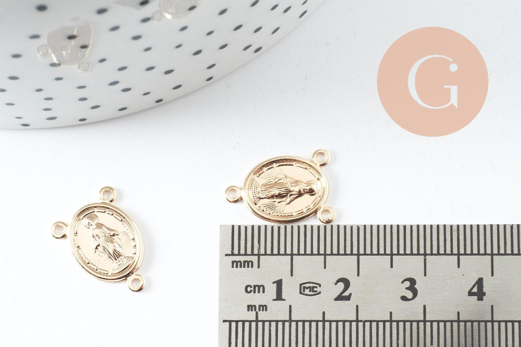 Gingerlily Pendentifs G10042 connecteur Vierge Marie or 17mm x5
