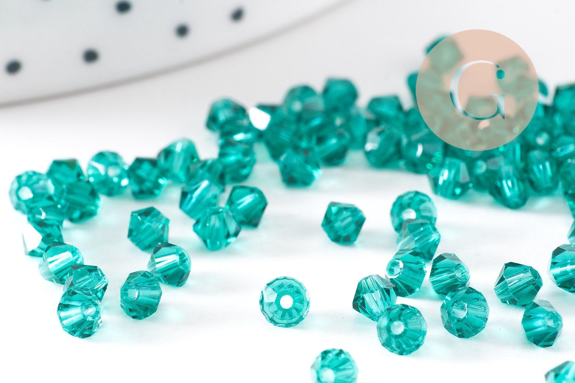 Gingerlily Perles Cristal G10514 toupies vertes 4mm x20