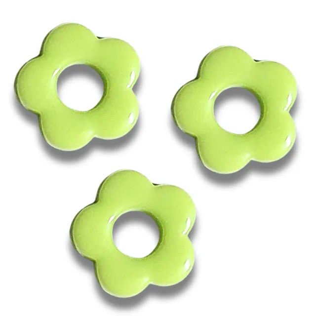 ARTSHOP Flower power 23 cabochon fleur vert anis 20mm