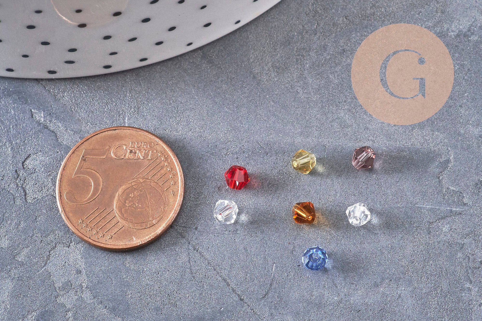 Gingerlily Perles G2801 perles bicônes cristal multicolore 3mm x20