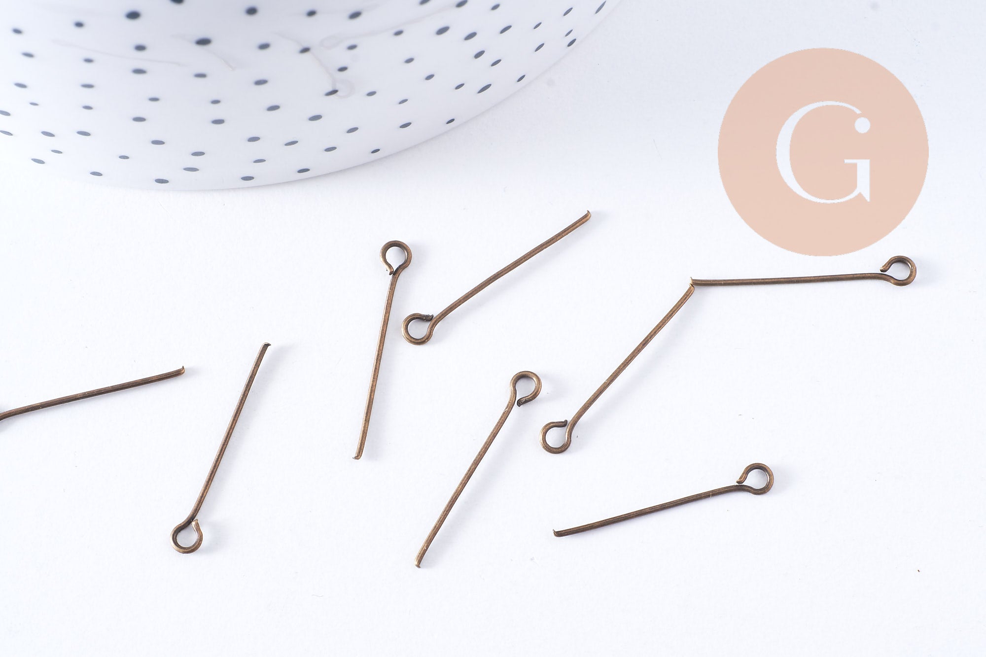 Gingerlily clou tige boucle fer bronze 24mm 10g