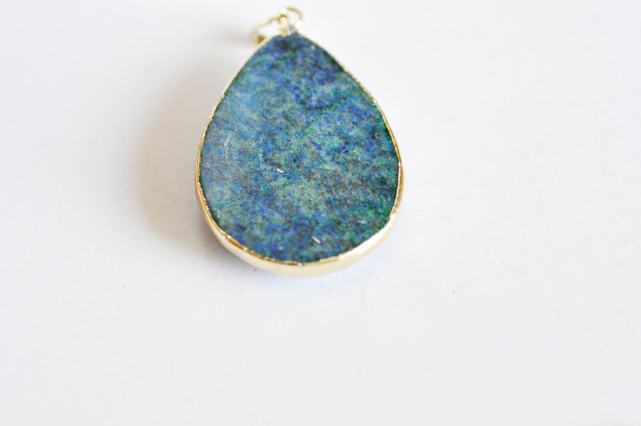 Gingerlily Pendentifs bijoux DIY pendentif goutte G0108 lapis 48-57mm