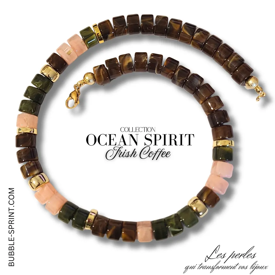 ARTSHOP Ocean Spirit kit collier Irish Coffee 50cm acrylique