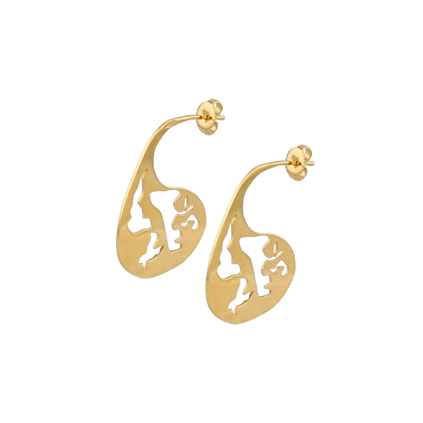 Kajika Lova boucles d’oreilles vermeil or 30 mm
