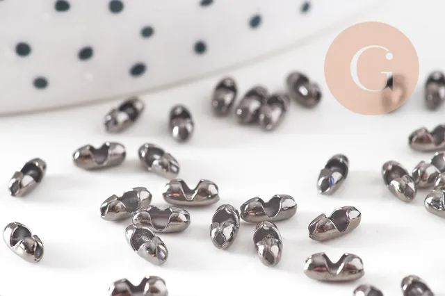 Gingerlily Apprêts bijoux DIY G10898 connecteur chaîne billes 6x5mm x50