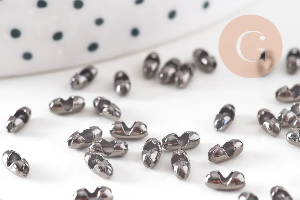 Gingerlily Apprêts bijoux DIY G10898 connecteur chaîne billes 6x5mm x50