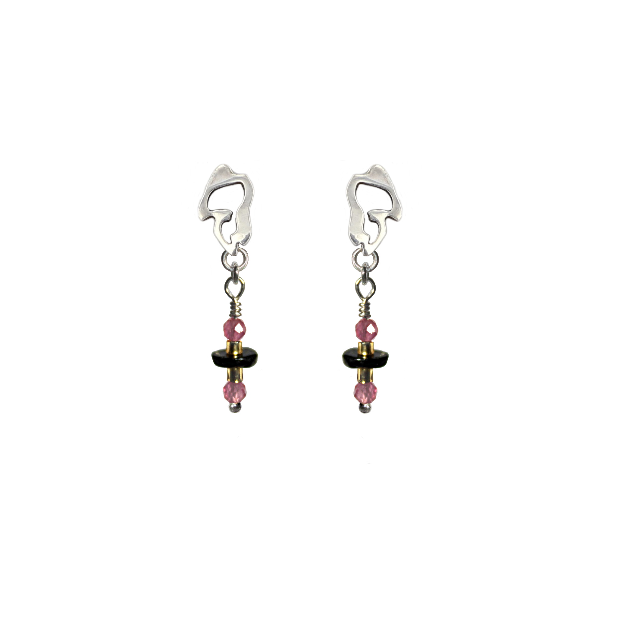 Kajika Roli ou Lumi boucles argent rubis 24 mm