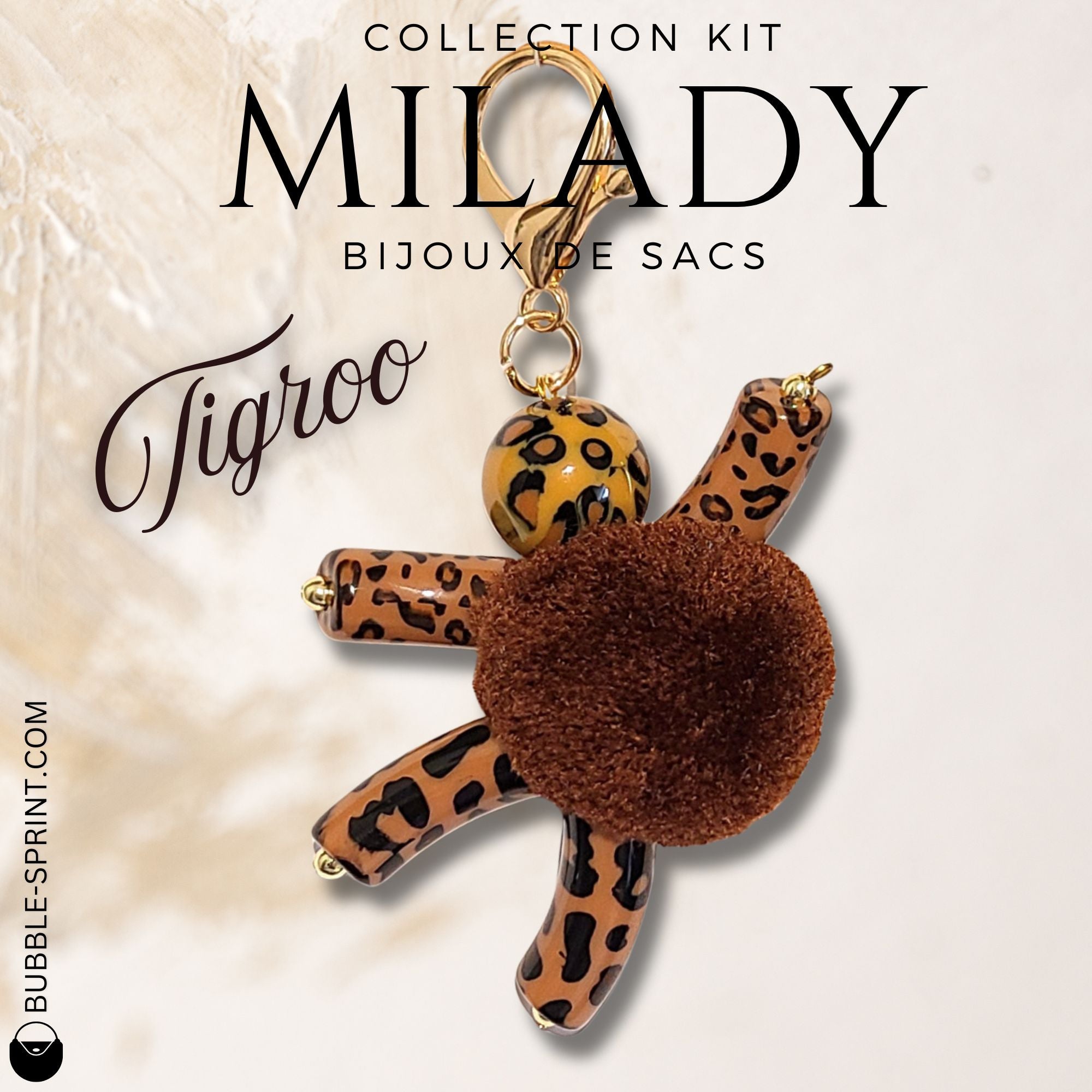 ARTSHOP Bijoux de Sacs 6-Milady Tigroo kit bijou de sac à monter