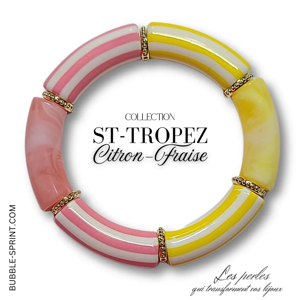 ARTSHOP St-Tropez bracelet citron fraise monté 5,5 cm