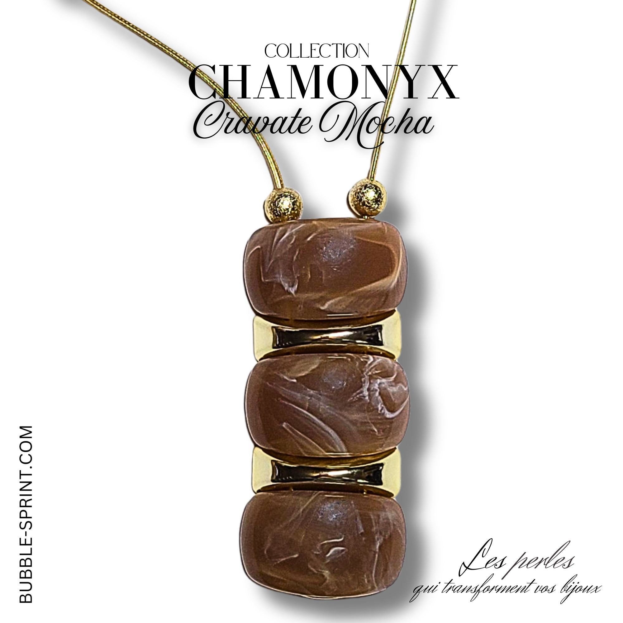 ARTSHOP CHAMONYX kit collier mocha cordon 70 cm
