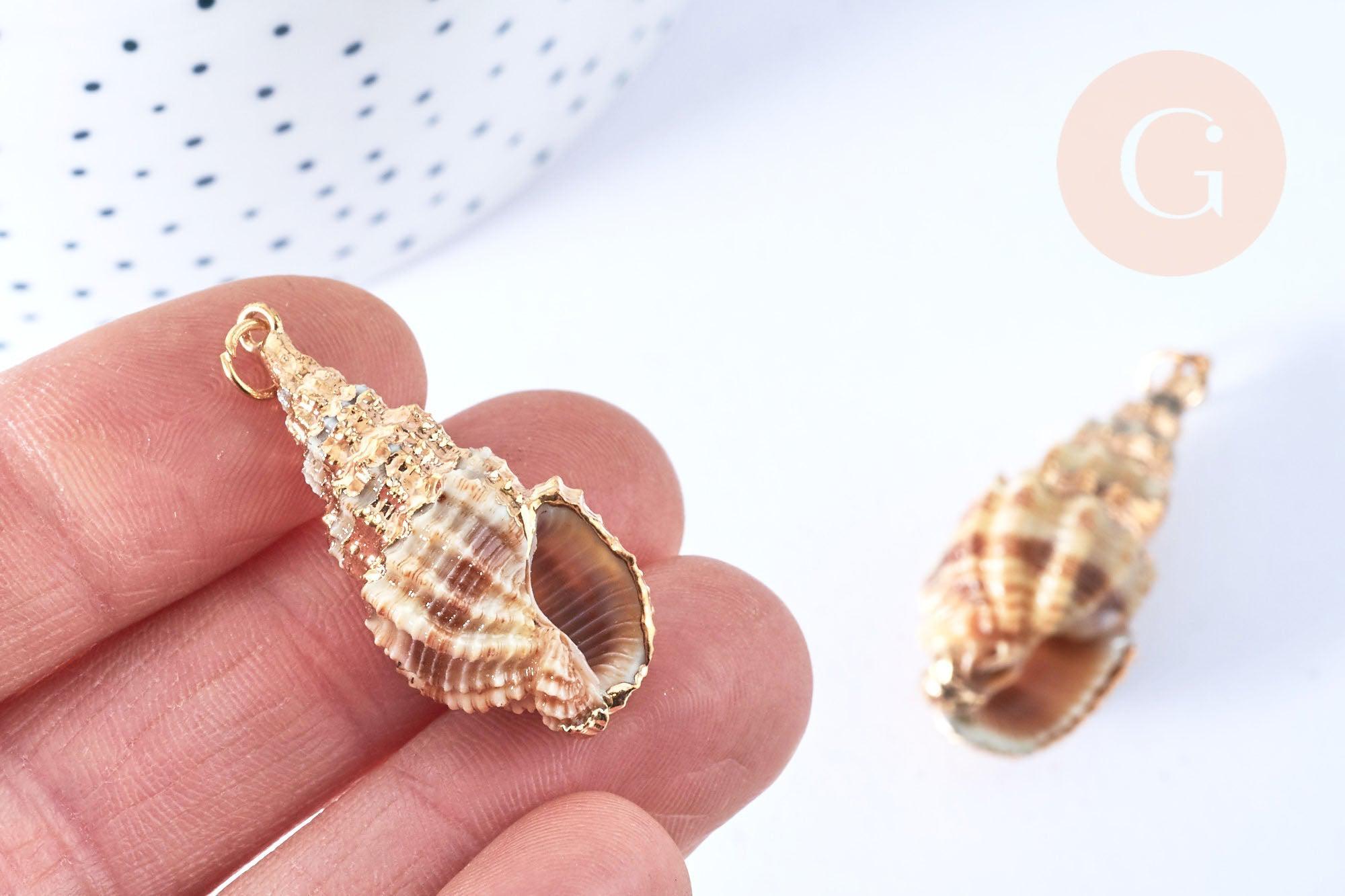 Gingerlily Pendentifs G7310 pendentif coquillage spirale doré x1