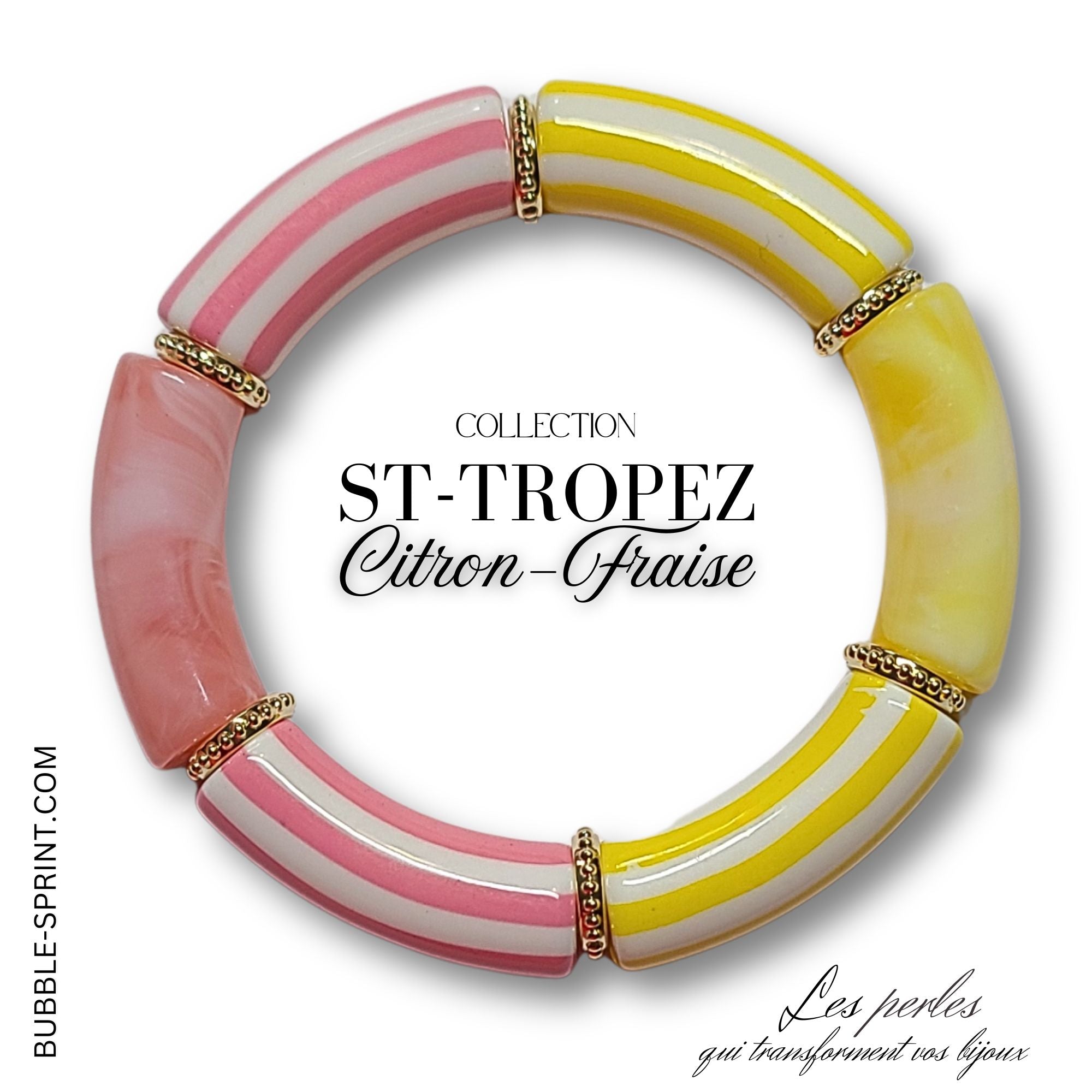 ARTSHOP Tubes à Rayures 450 perle tube citron 12MM x1