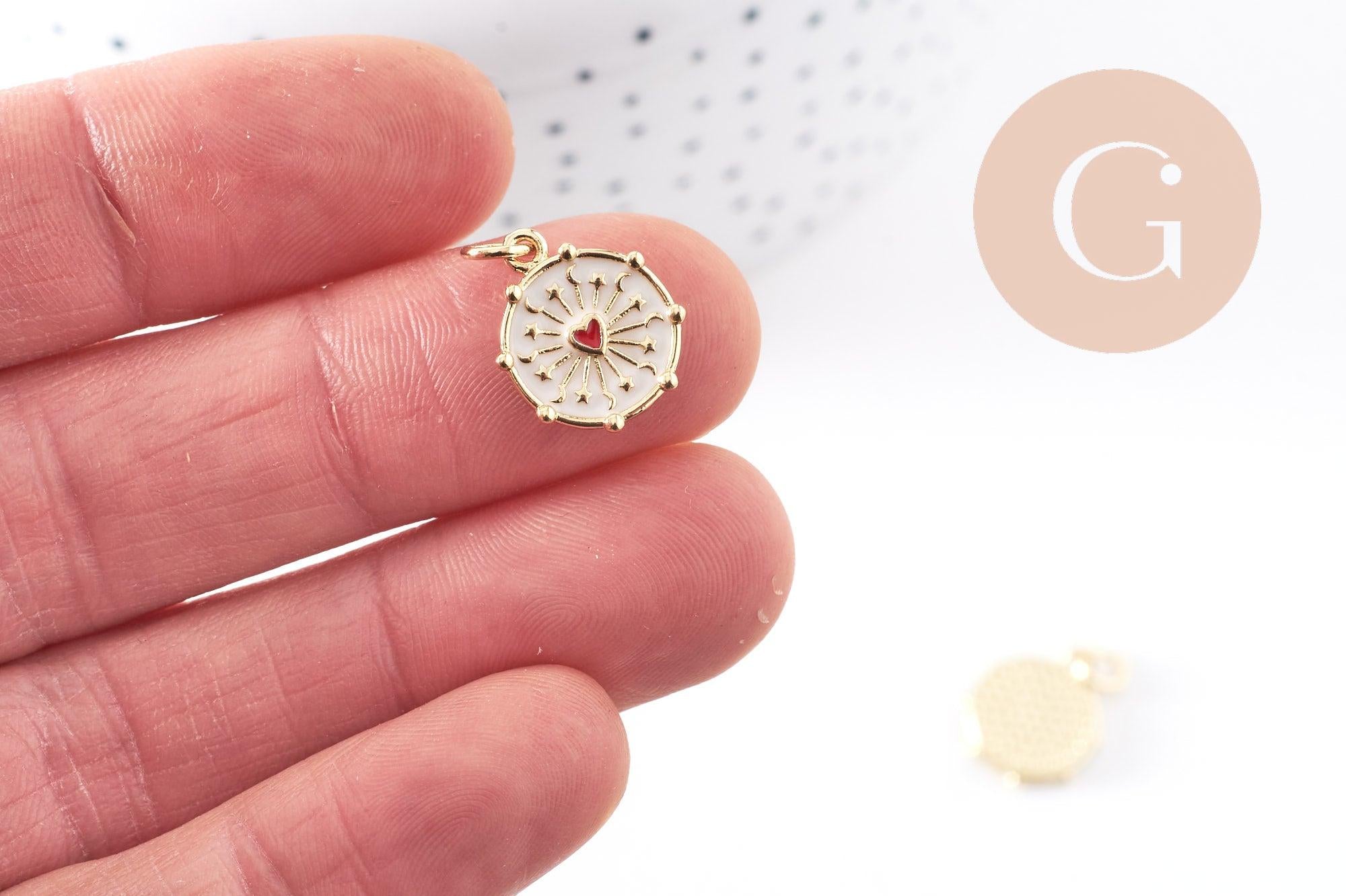 Gingerlily Pendentifs G10169 pendentif médaille coeur sacré 15mm x1