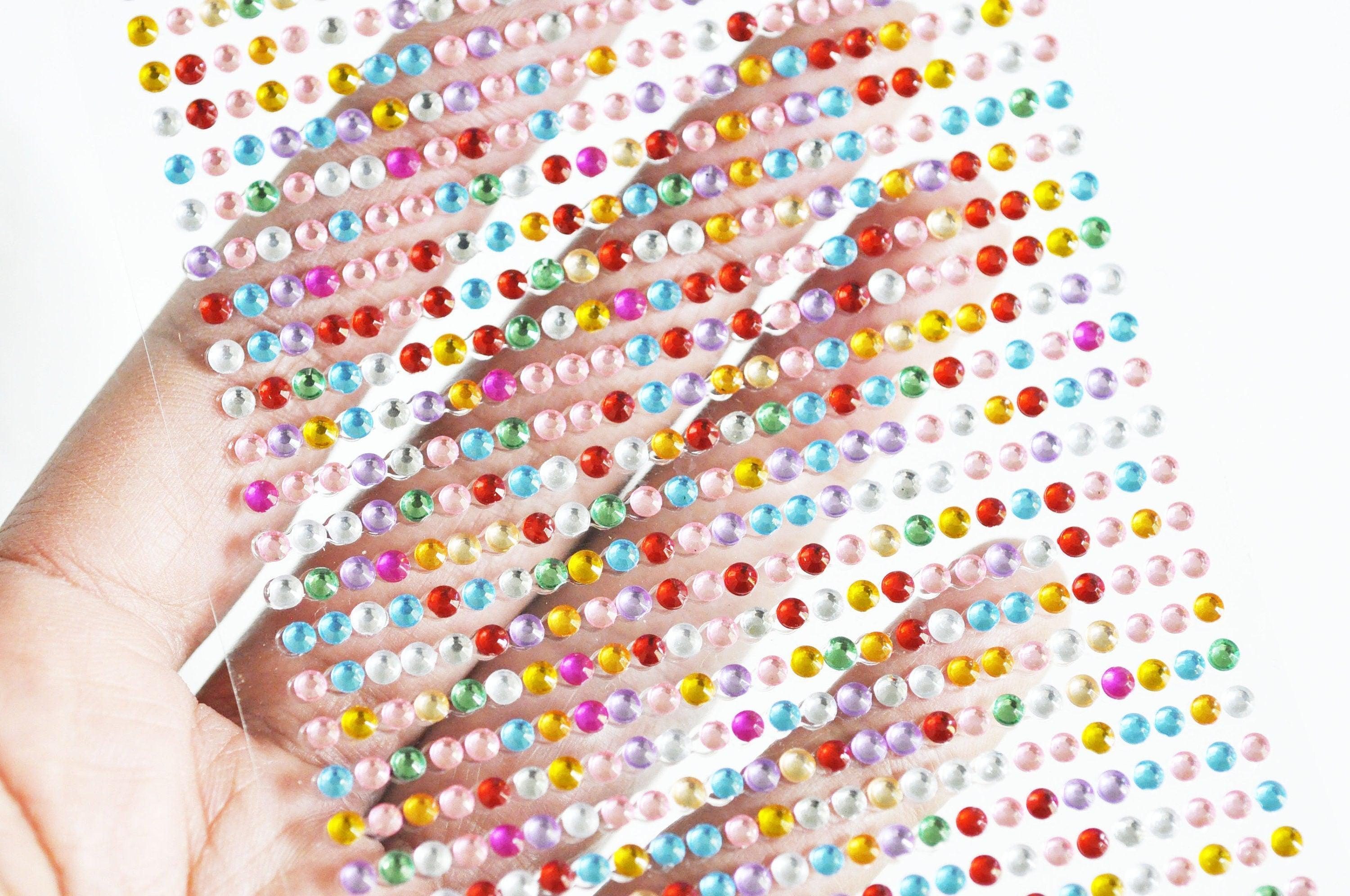 Gingerlily Loisirs strass adhésifs colorés 3x2mm feuille de 780