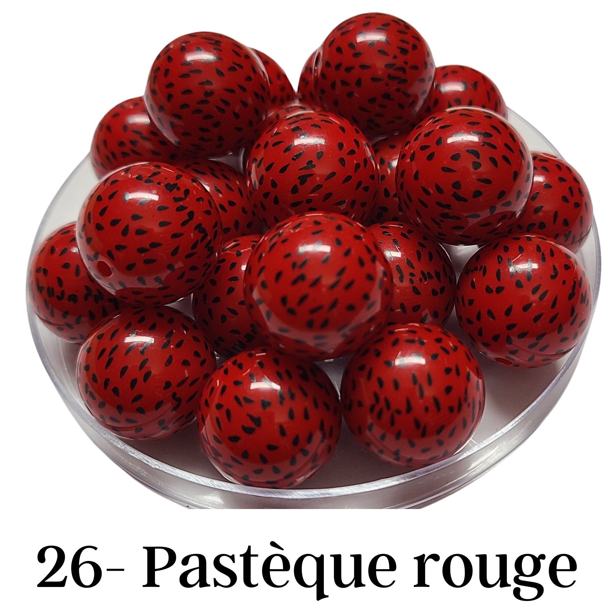 ARTSHOP Boules 20MM 26 perle pastèque rouge x1