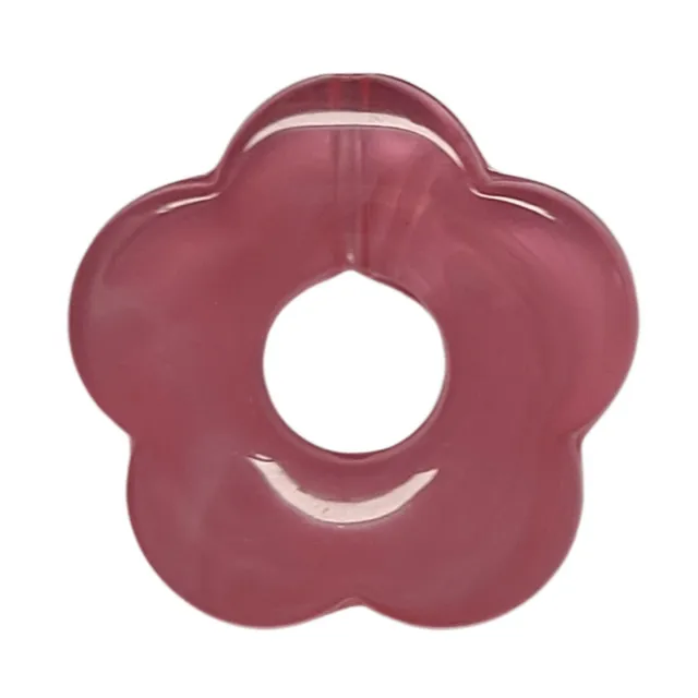 ARTSHOP Flower power n17 pendentif fleur capucine rose 27mm