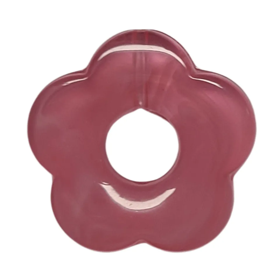ARTSHOP Flower power n17 pendentif fleur capucine rose 27mm