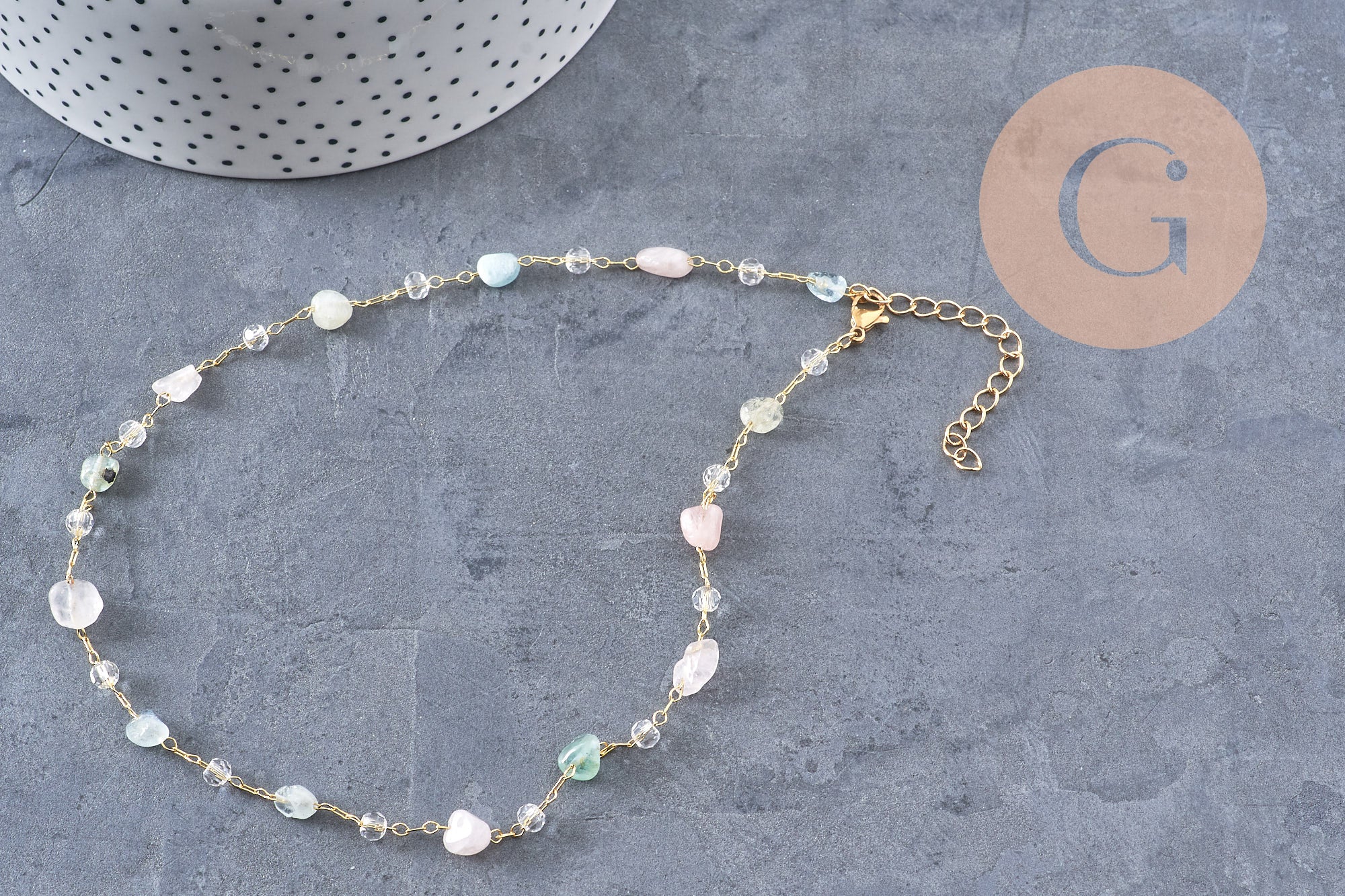 Gingerlily Chaînes pour bijoux DIY G10921 chaîne collier dore 39,5cm