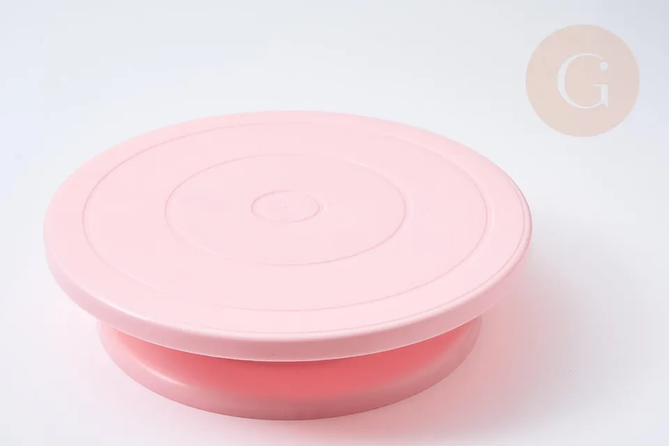 Gingerlily Plateau tournant gâteau silicone rose 276mm x1