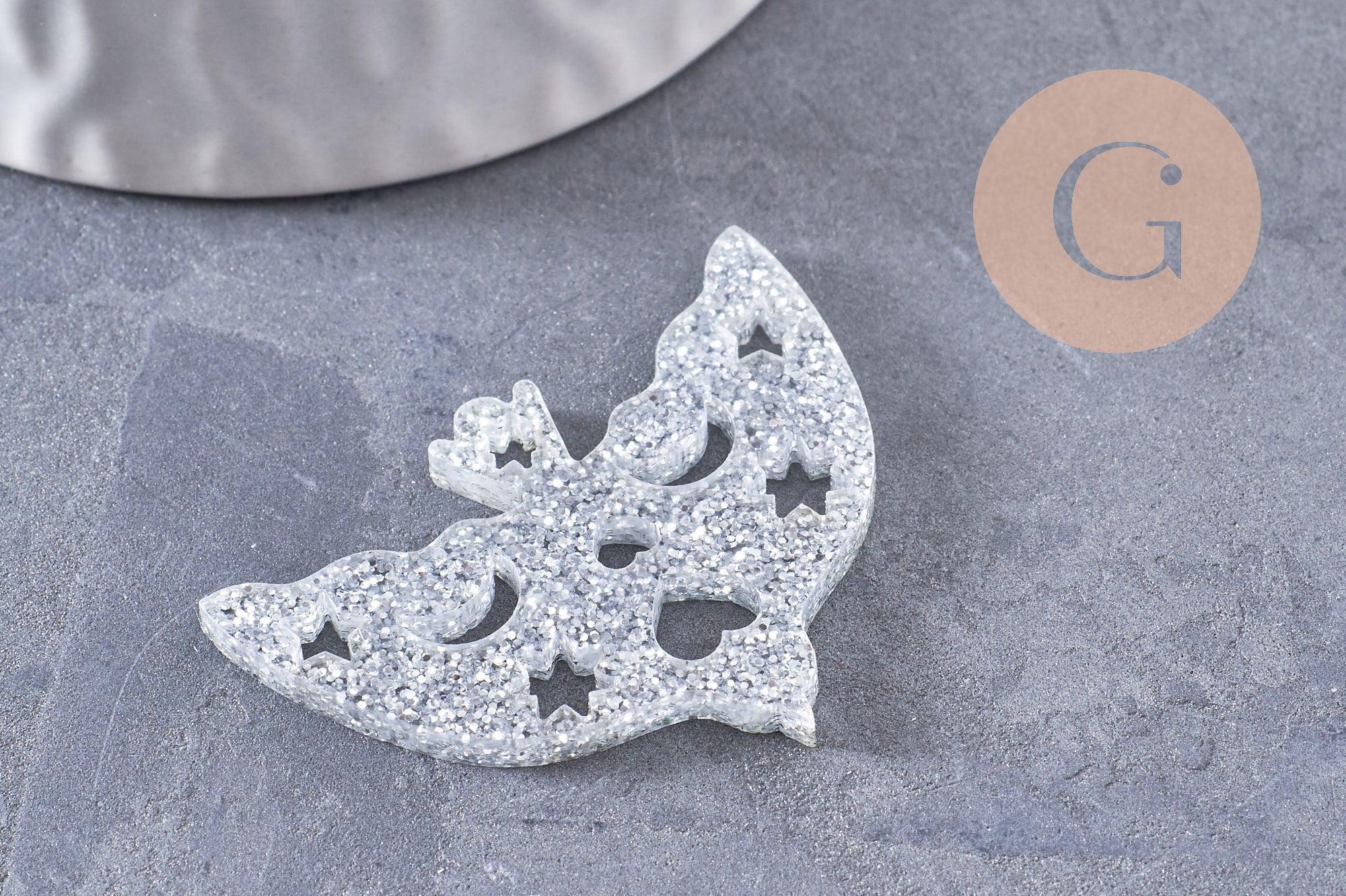Gingerlily Colombe pendentif acrylique 40mm x2