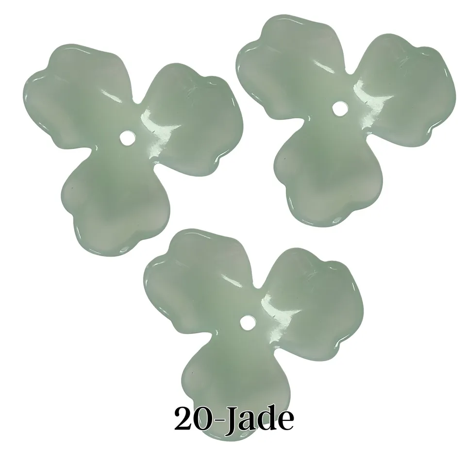 ARTSHOP Flower power fleur orchidée jade vert 40mm x1 fleur