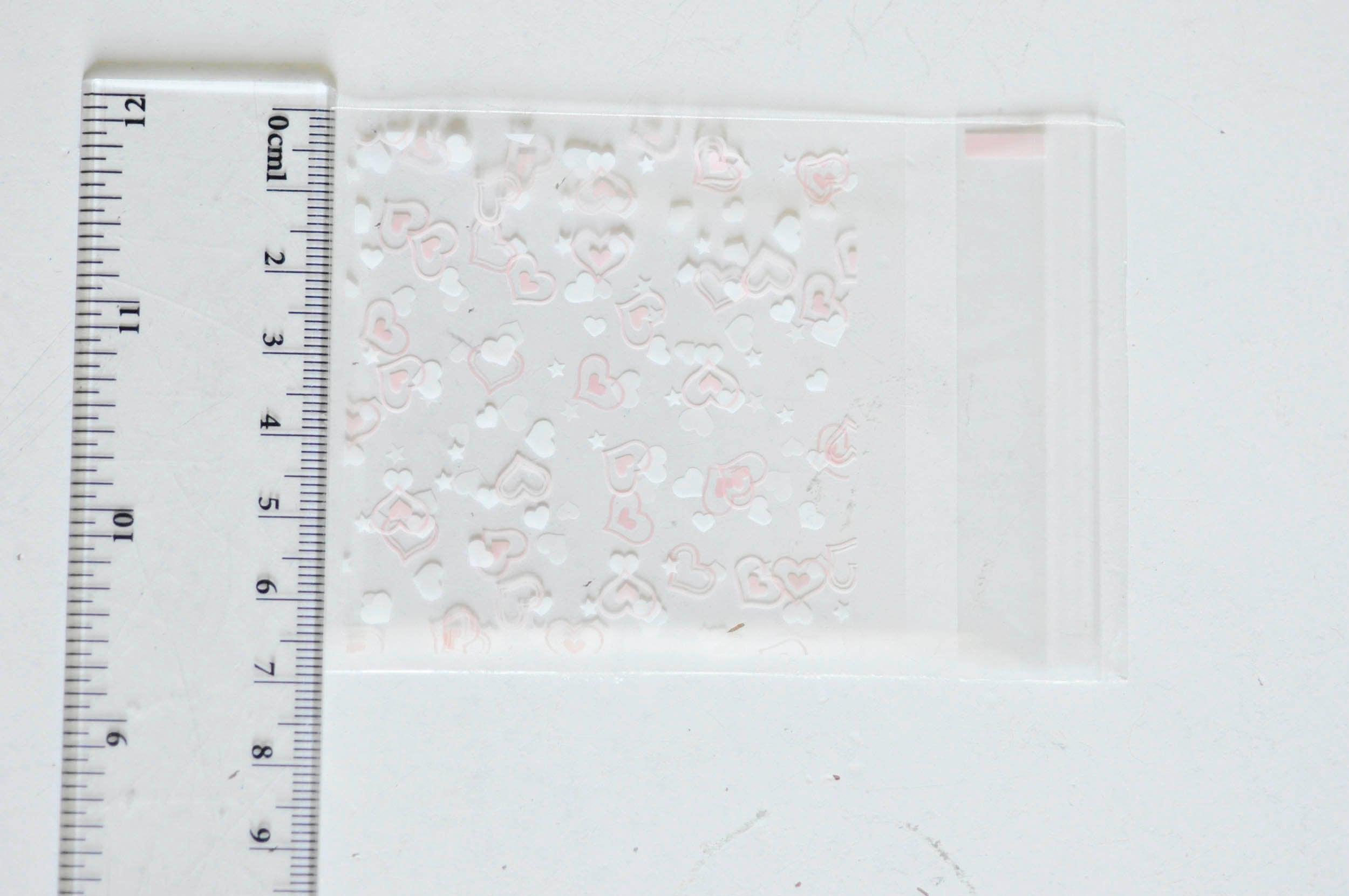 Gingerlily Sachet cadeau plastique cœur 10x7 cm lot 10 G2642