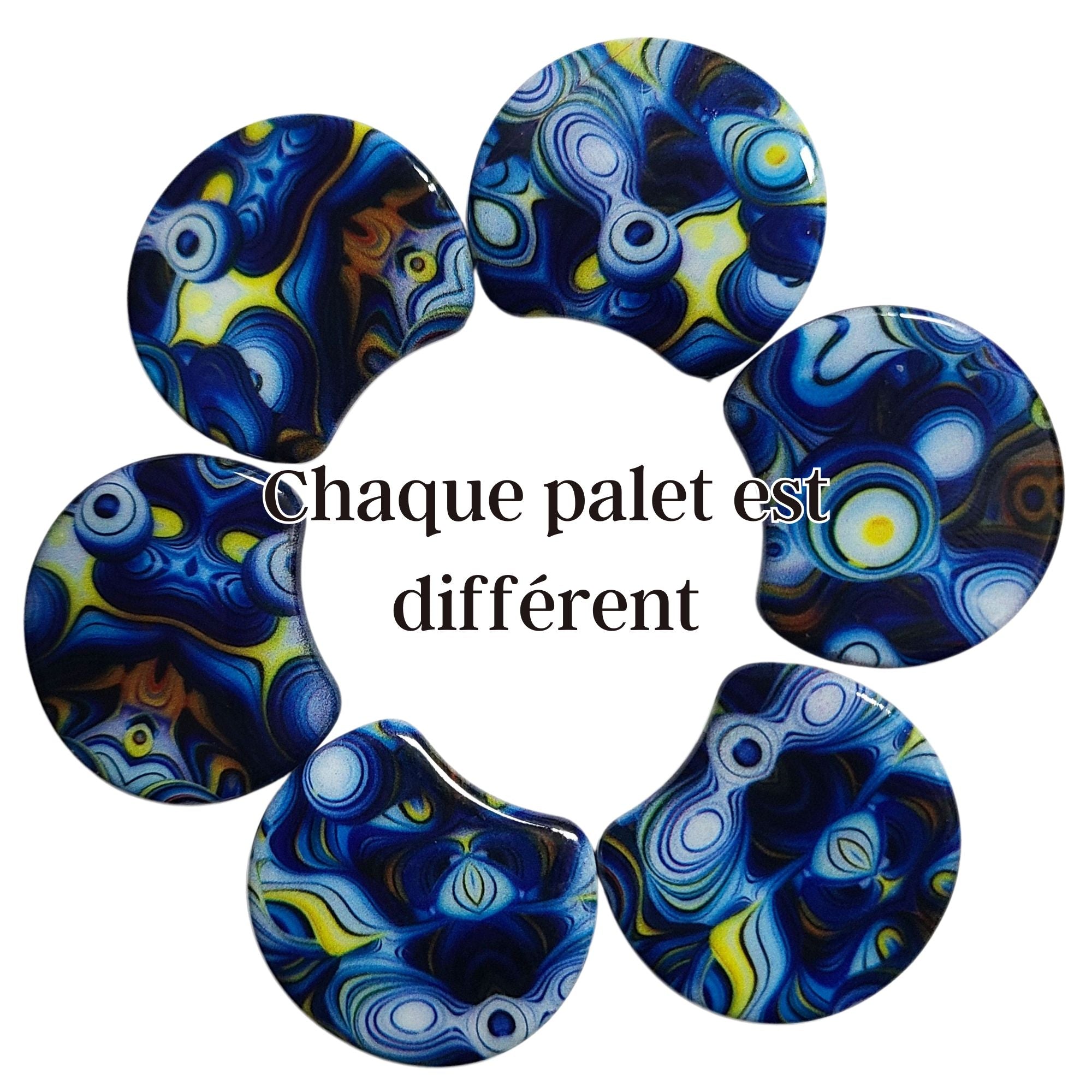 ARTSHOP Moon 1046 palet lune résine ondulé 37 mm