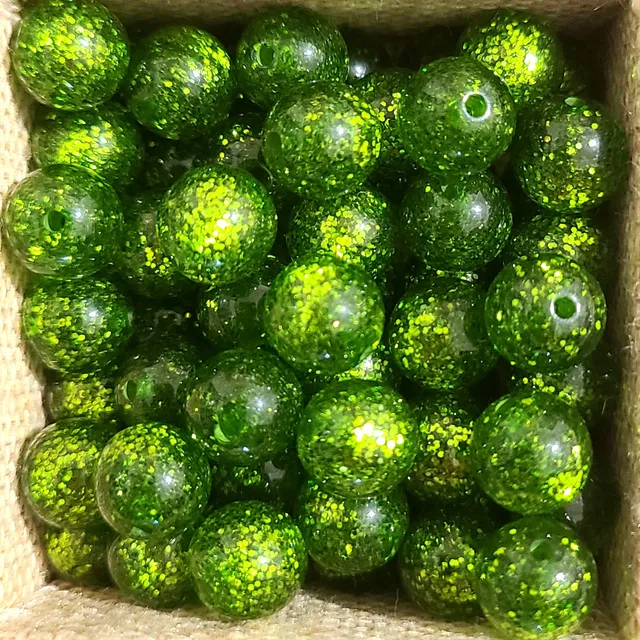 ARTSHOP 1015 Prairie perle ronde glitter verte 10mm