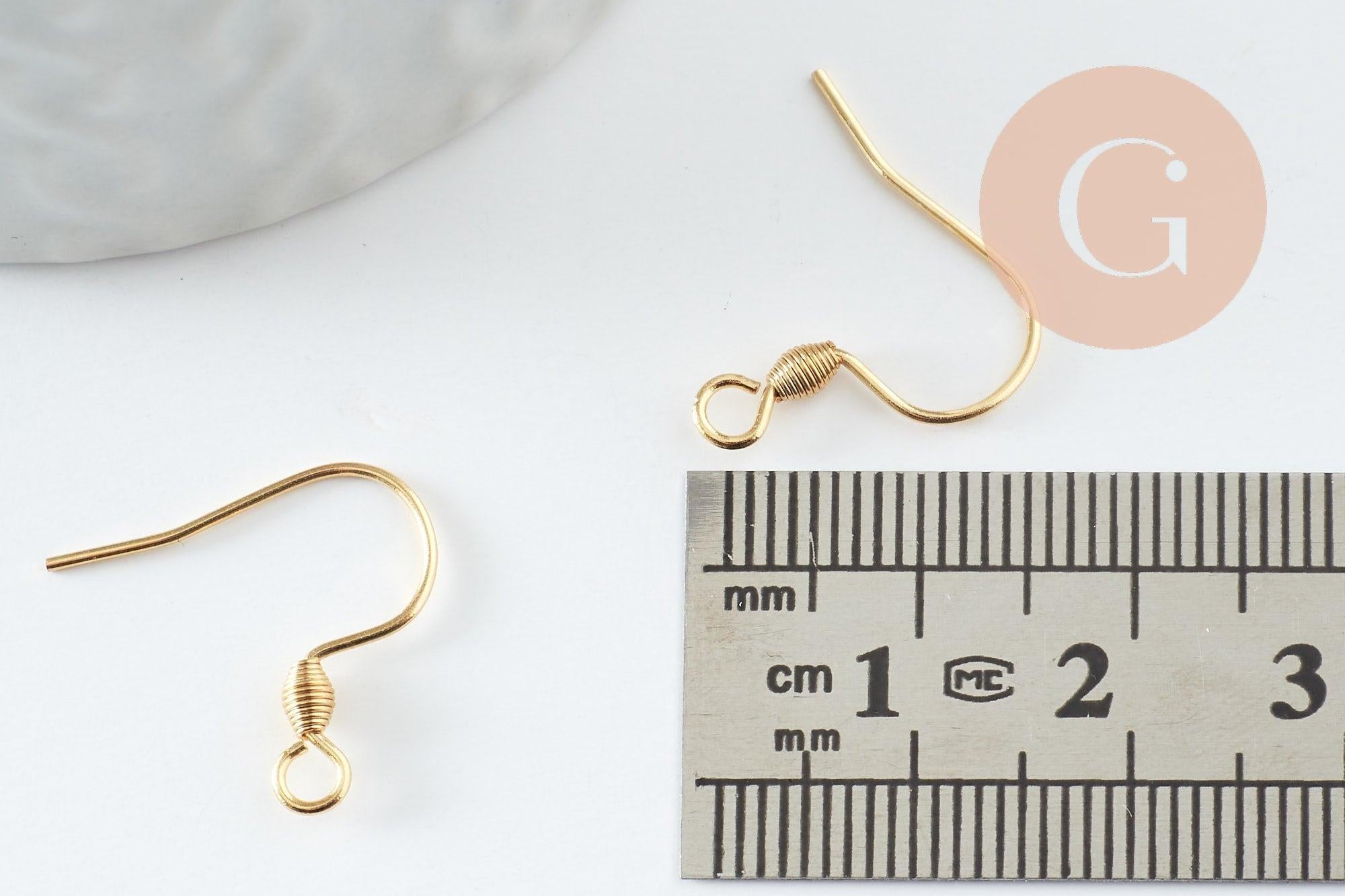Gingerlily Apprêts crochets boucles d'oreilles doré G9525 x10