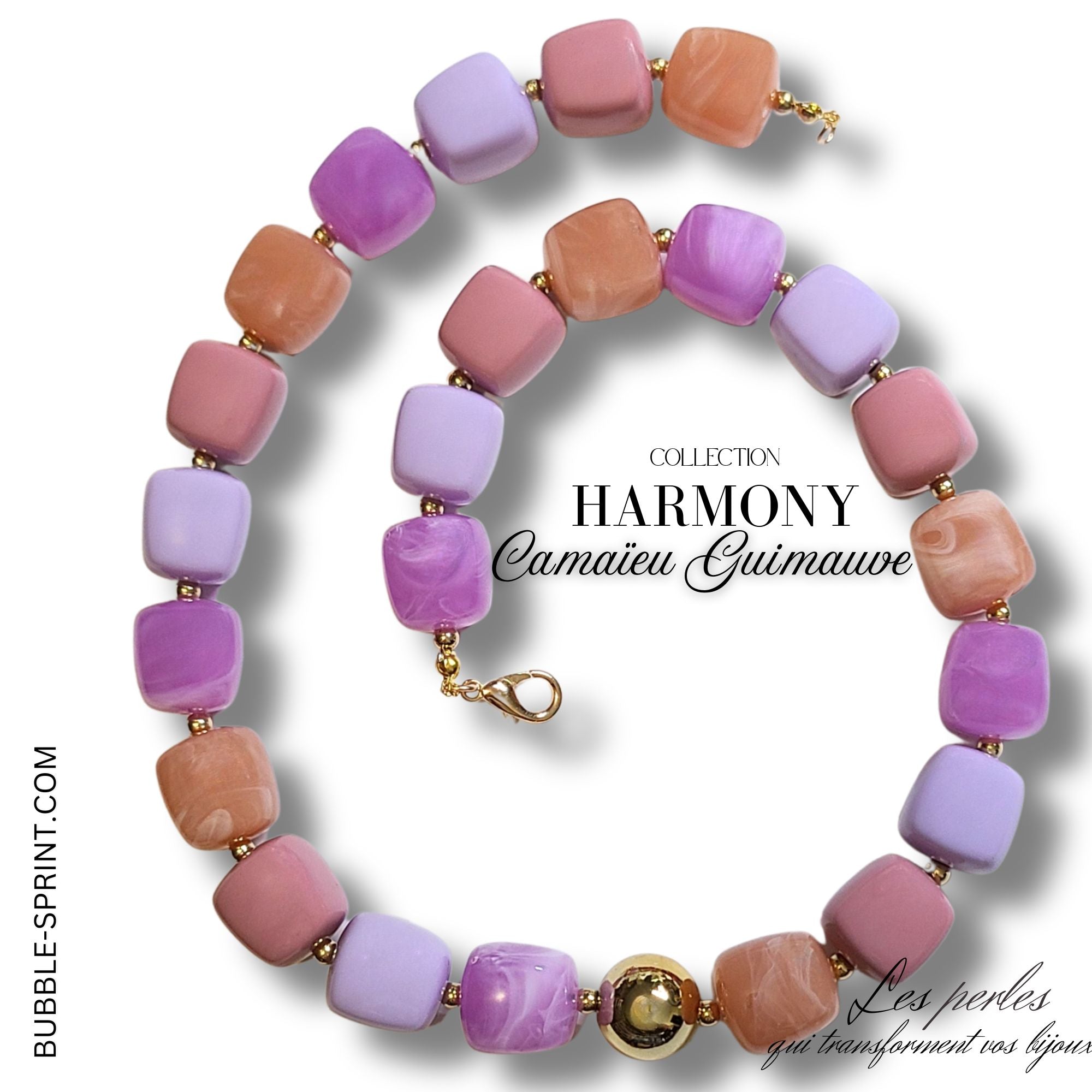 ARTSHOP Harmony Guimauve collier camaïeu 50cm kit monté