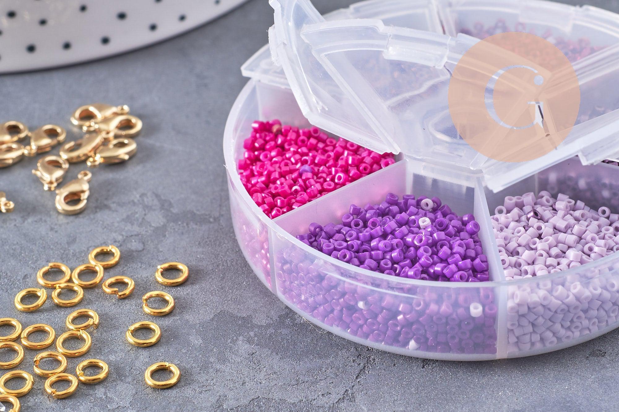 Gingerlily Kit G9191 perles rocaille tube verre mix violet