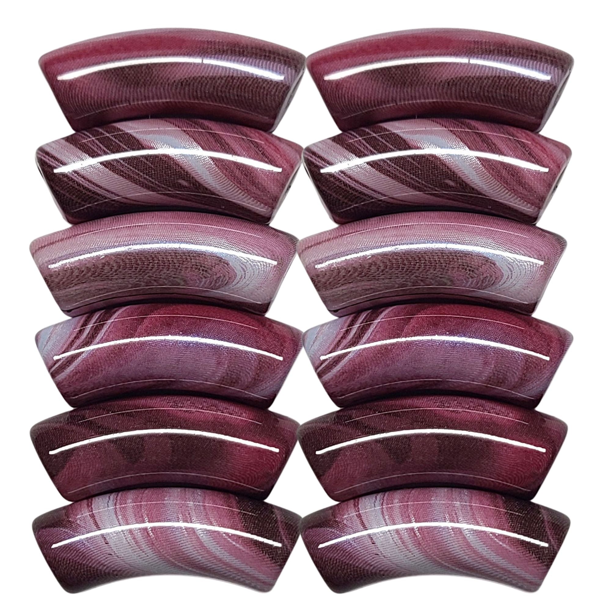 ARTSHOP Tubes DESIGN 1024 perle ondulé violet 12mm x1