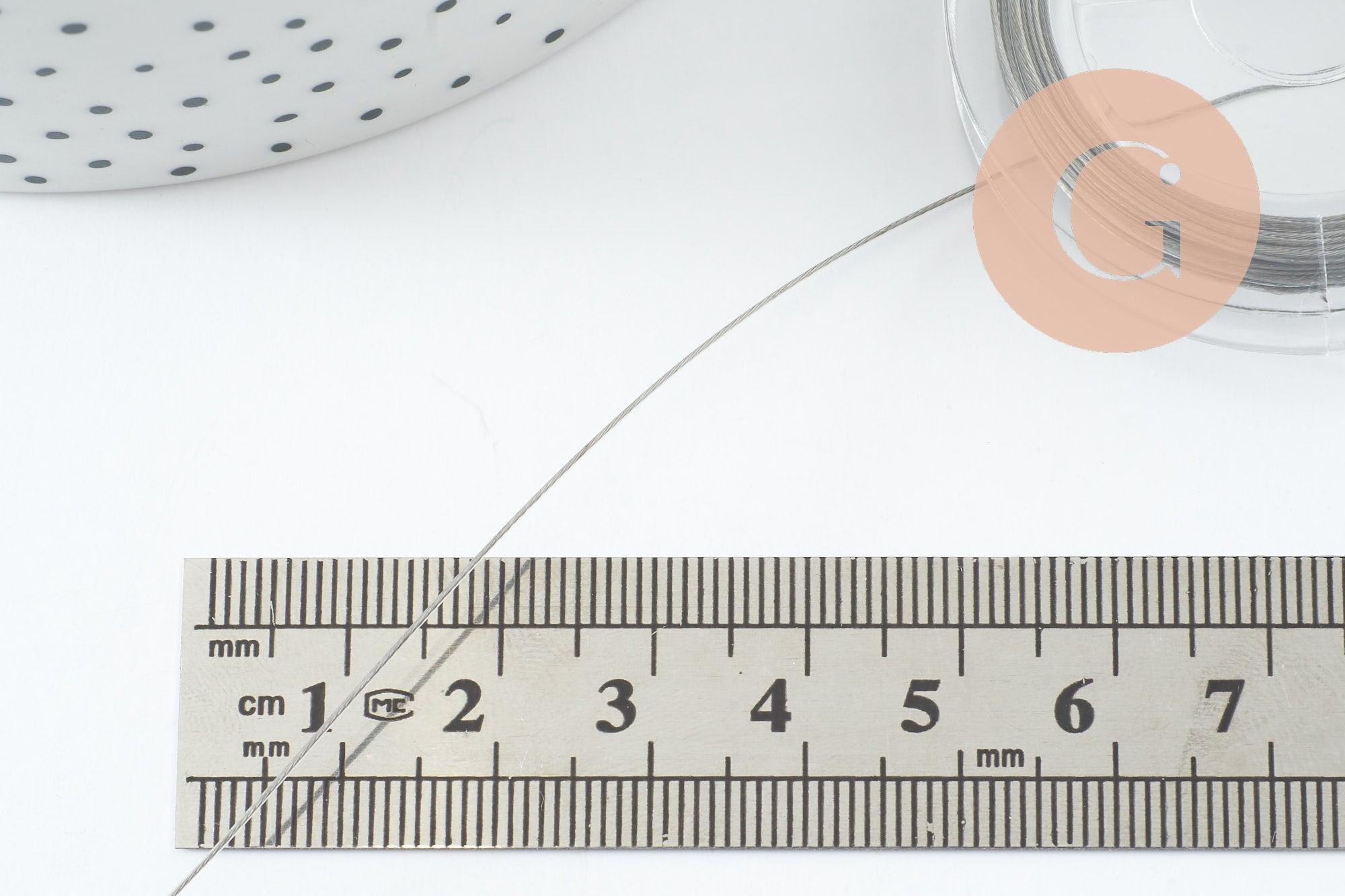 Gingerlily Fil câblé gainé acier inoxydable 0.45mm 10m x1