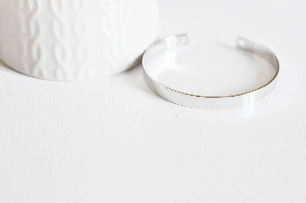 Gingerlily Accessoires Bracelet jonc réglable or blanc 56mm x1