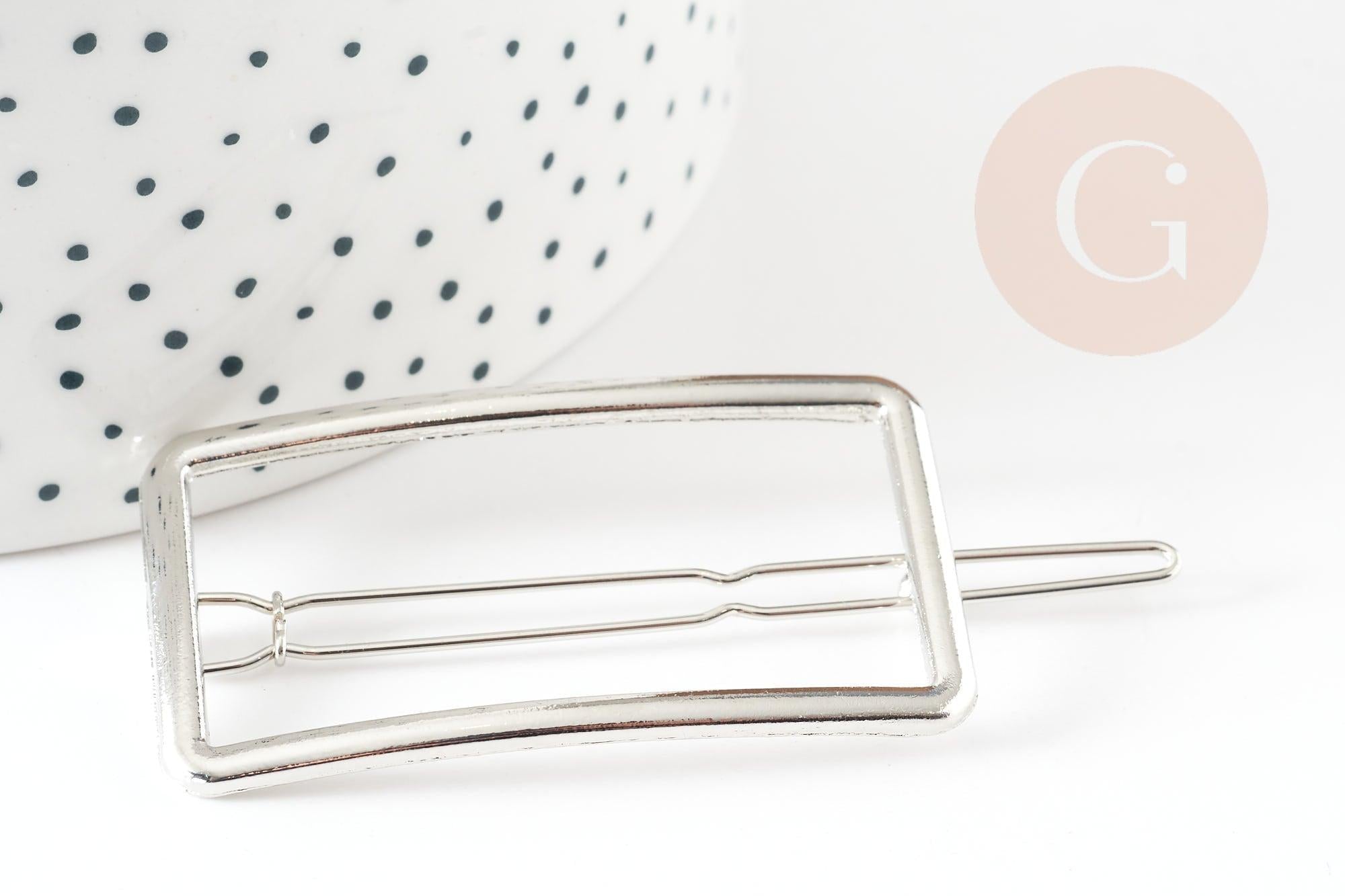 Gingerlily Support barrette clip rectangle platine 55mm G9315