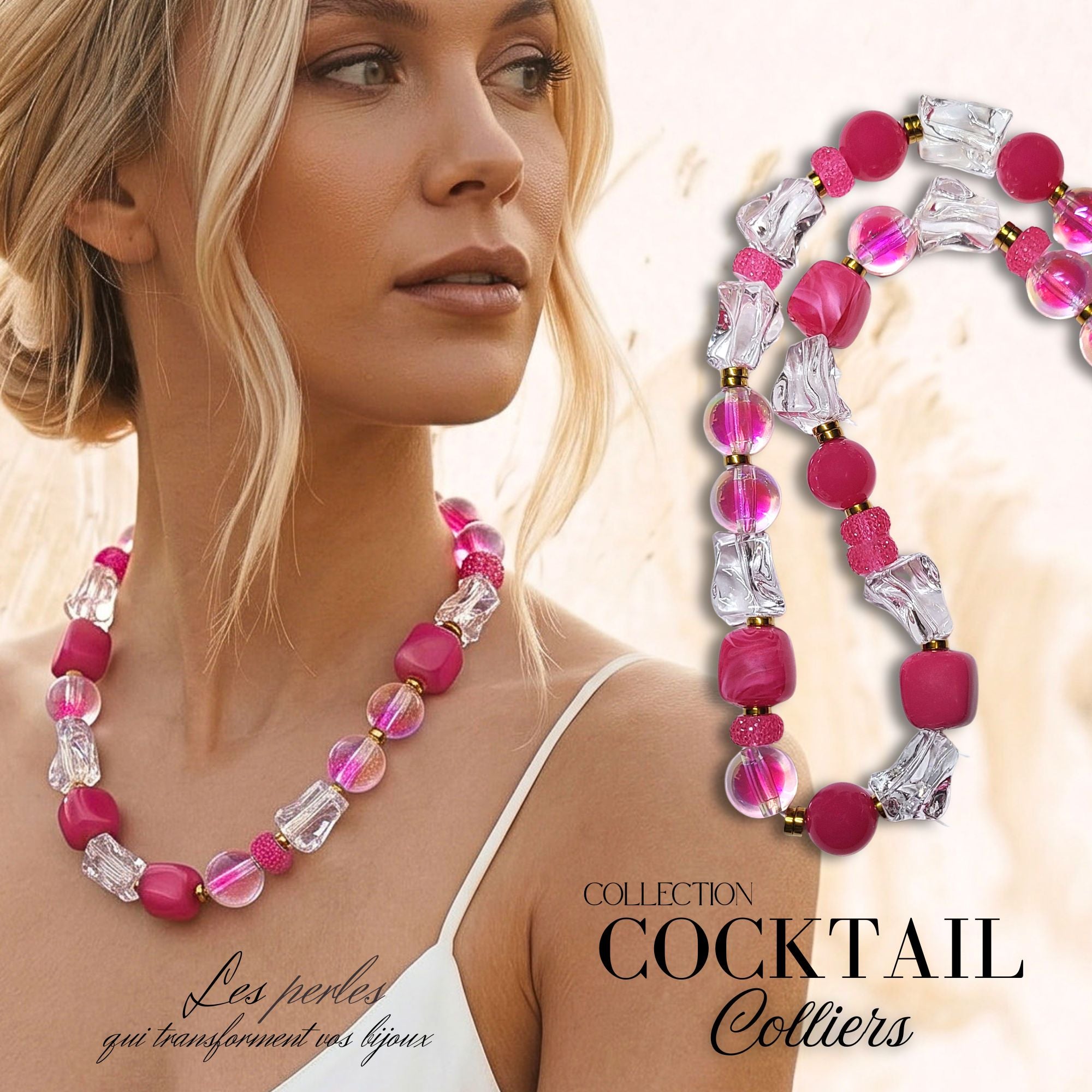 ARTSHOP Cocktail collier menthe glacial kit 52 cm