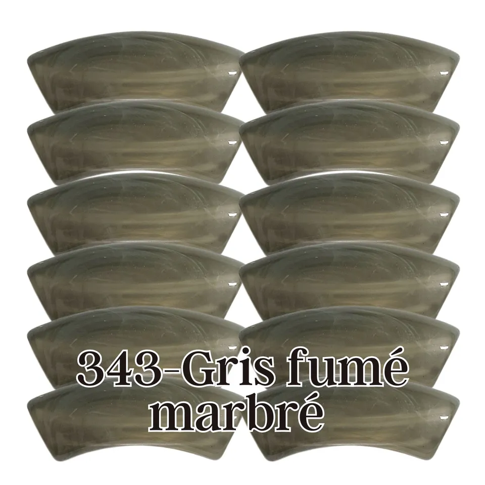 ARTSHOP Tubes 8MM 343 perle tube gris fumé marbré x6