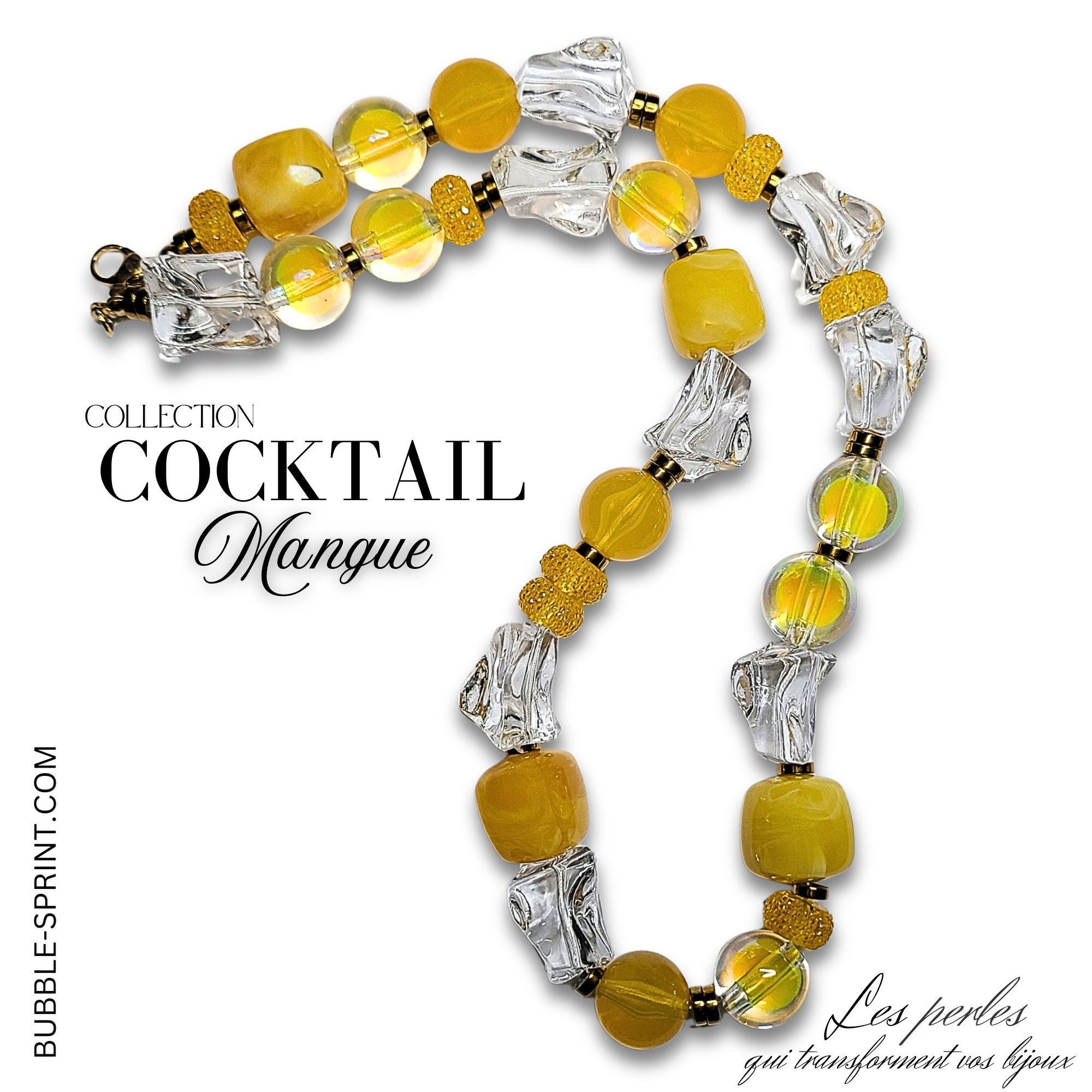 ARTSHOP COCKTAIL collier Saveur Mangue kit 52cm acrylique