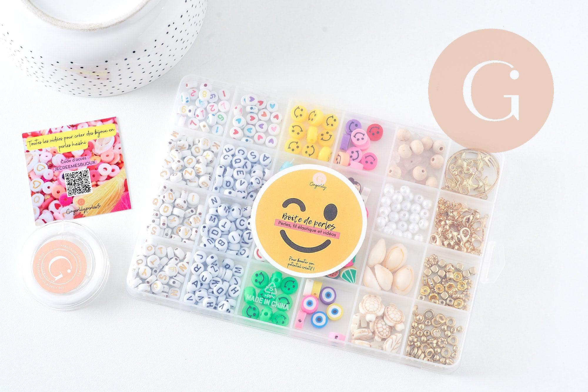 Gingerlily Kit boîte perles lettres smiley sans pinces